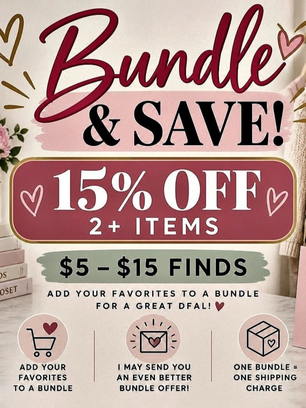 โจ BUNDLE & SAVE | 15% OFF 2+ ITEMS โจ